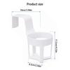 Hook-On Hanging Cup Basket Pack of 4 for Boats Motorhomes and Vehicles, Plastic Open Frame Drink Rack Storage Plus