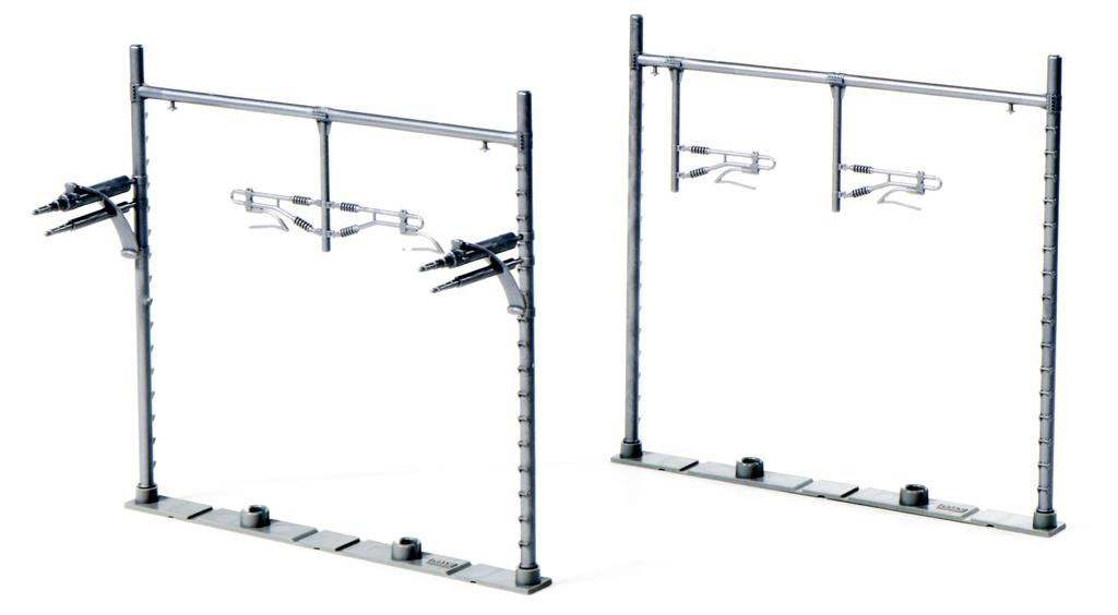 KATO N Gauge Double Track Wide Steel Pipe Beam Catenary Pillar Silver 12 Pieces 23-067-2 Railway Model Supplies