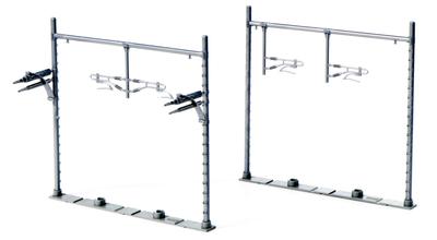 KATO N Gauge Double Track Wide Steel Pipe Beam Catenary Pillar Silver 12 Pieces 23-067-2 Railway Model Supplies