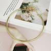 Silver Round Collar Neck Ring Metal Neck Ring Necklace Fashion Round Necklace  For Women Men