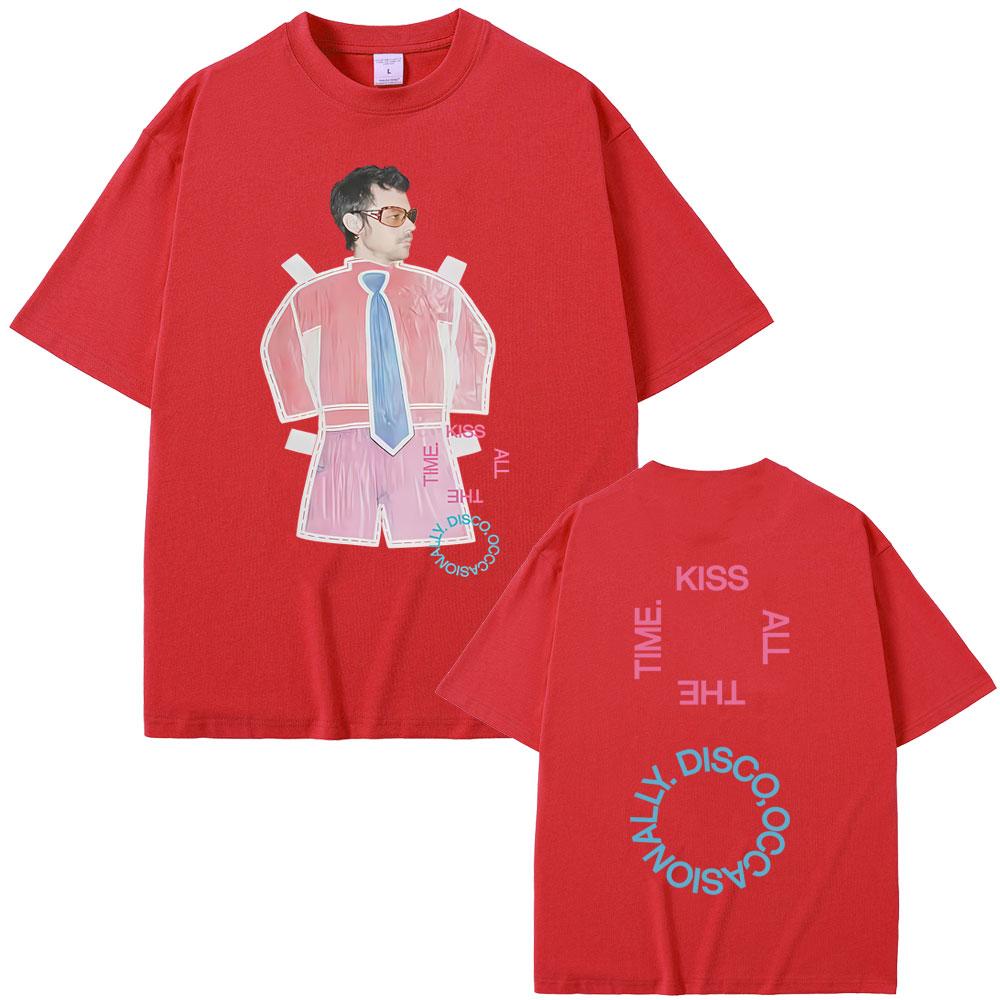 

Kiss All The Time Disco Occasionally Graphic Tshirt Men Women Fashion Pop Music T Shirts Mens Hip Hop Oversized Tee Shirt Tops S
