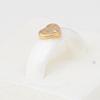 European and American Simple 6MM Ceramic Zircon Heart Black & White Couple Titanium Steel Ring Band