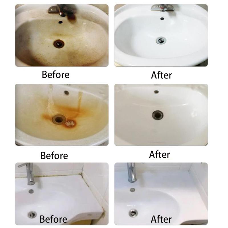 500ml Badreiniger Spray Kraftvoller Spülbecken Kalkentferner Armatur & Spiegel Keramikbecken Fleckenentferner