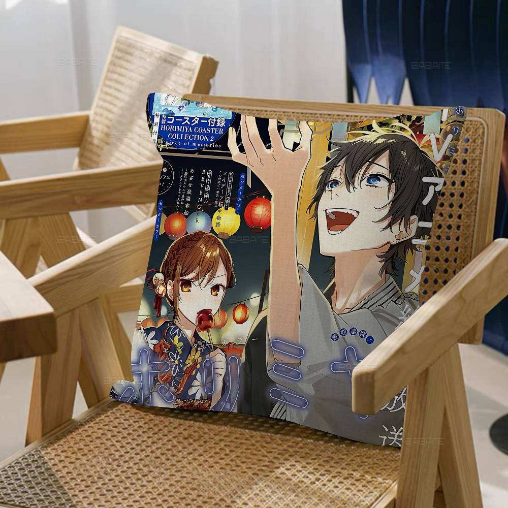 Horimiya Anime Pillow Cover Design Cushion Cover Decor Holiday Decorati