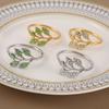 6-48PC High-End Metal Napkin Rings Diamond Pattern Leaf Motif Decorative Clips for Wedding Banquet Hotel Table Settings