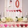 6pcs Classic Heart-Shaped Valentine'S Day Decorations, Love Themed Hanging Ornaments for Wedding, Home Decor, Window Display