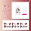 30 pieces of red 3d three-dimensional flower almond wearing armor advanced handmade small diamond fake nails