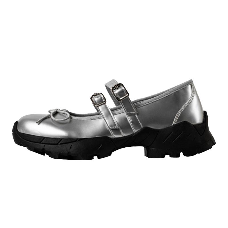 New Thick-soled Heightening J Mary Jane Leather Women's Shoes Color Hollow Single Shoes College Style Small Leather Shoes Women