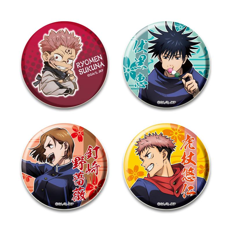 32/44/58mm Anime Jujutsu Kaisen Insigna Figura Gojo Satoru Yuji Itadori Desene animat rotund Ace lucrate manual DIY Rucsac Guler Brosa Accesorii