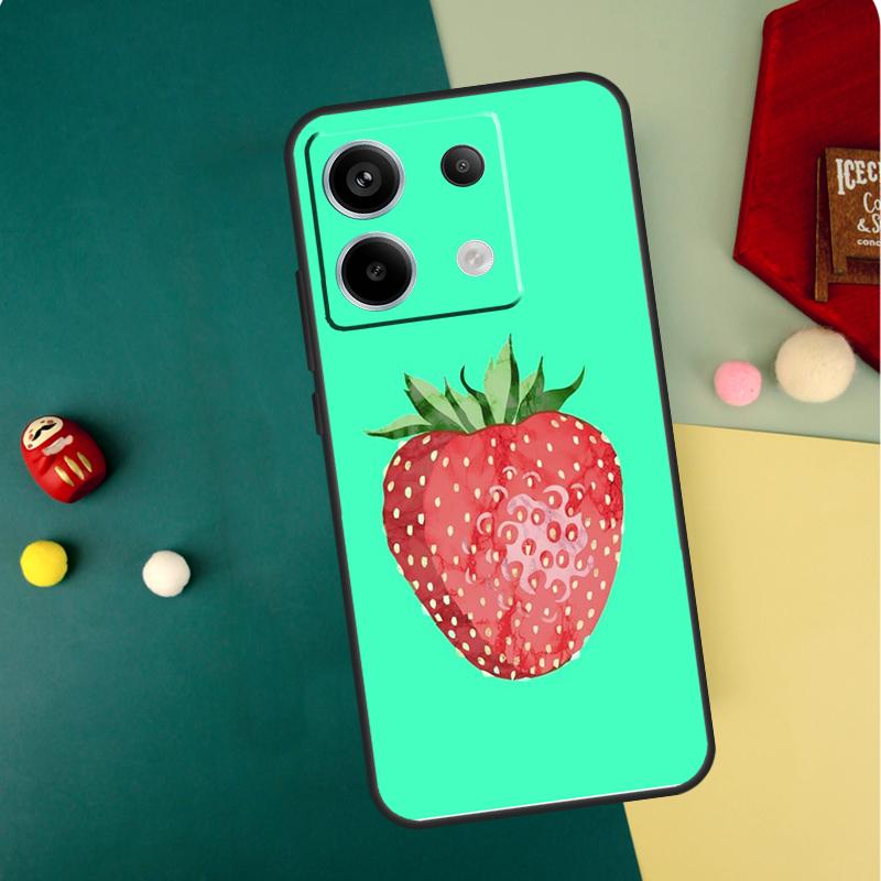 Strawberry Case For Xiaomi Redmi Note 13 Pro 14 12 11 10 15 Pro Plus Redmi 15 14C 13C 10C 12C 15C Funda