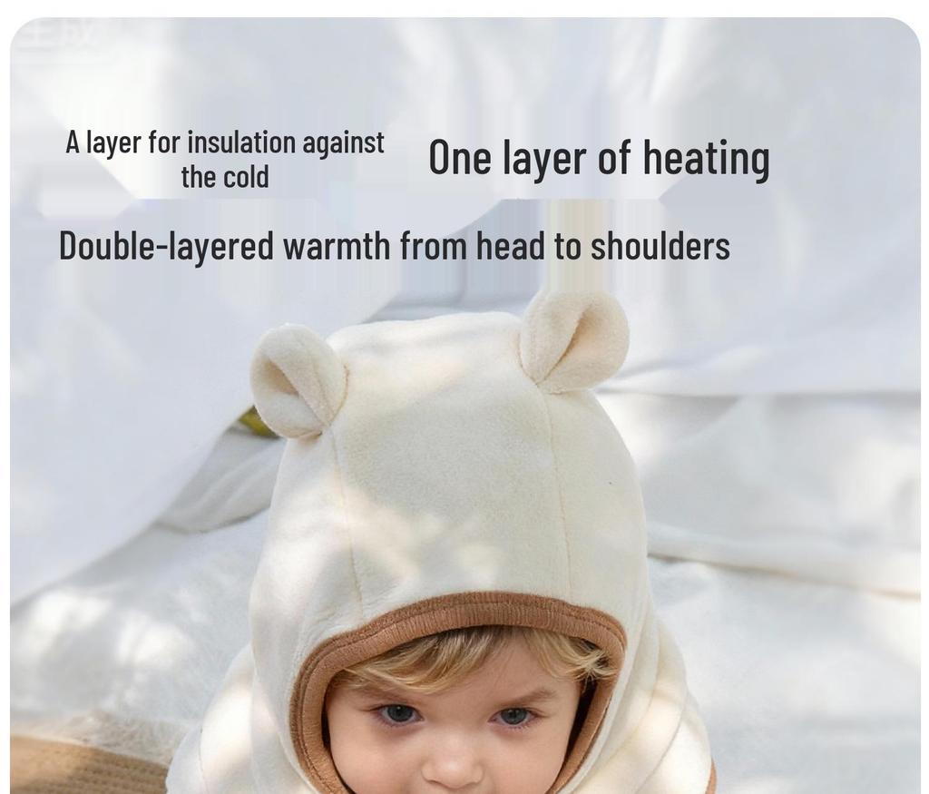 Cozy Hooded Scarf Hat for Infants & Toddlers - Cute & Warm for Autumn/Winter