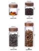 Acacia Wood Lid Glass Airtight Storage Jar for Honey or Bird's Nest