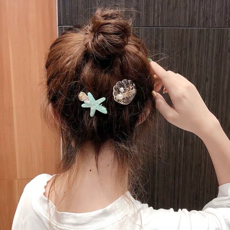 Versiune coreeană Agrafă simplă Duckbill Agrafă Ocean Shell Star Clip de păr Femei Fată Breton Clip Headdress Accesorii pentru păr