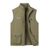 Male Autumn and Winter Middle-aged Outdoor Casual Velvet Warm Vest Worn on Both Sides
