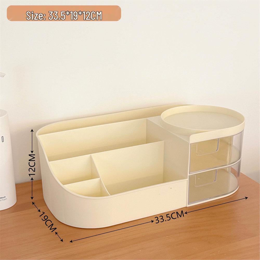 Multifunctional Makeup Organizer with Mirror and Skincare Storage