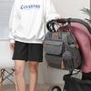 Quilted Pattern Diaper Bag Backpack, Large Capacity Multifunctional Maternity Bag with Stroller Strap, Lightweight Casual Baby Nappy Bag