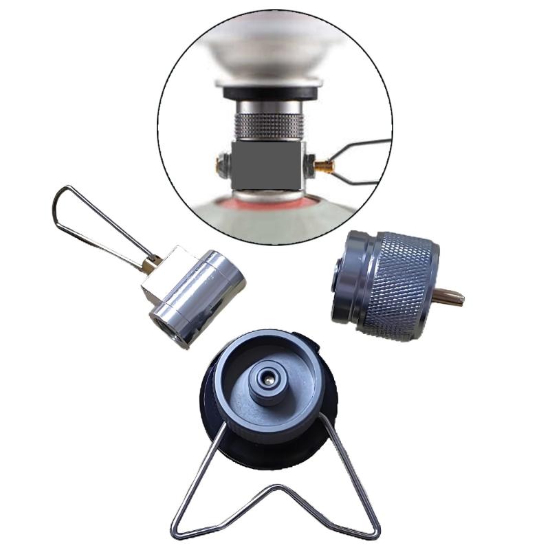 Corrosions Resistant Coppers Camp Gas Adapter Converter Folding Design For Safe Fuels Transfer During Outdoor Camping
