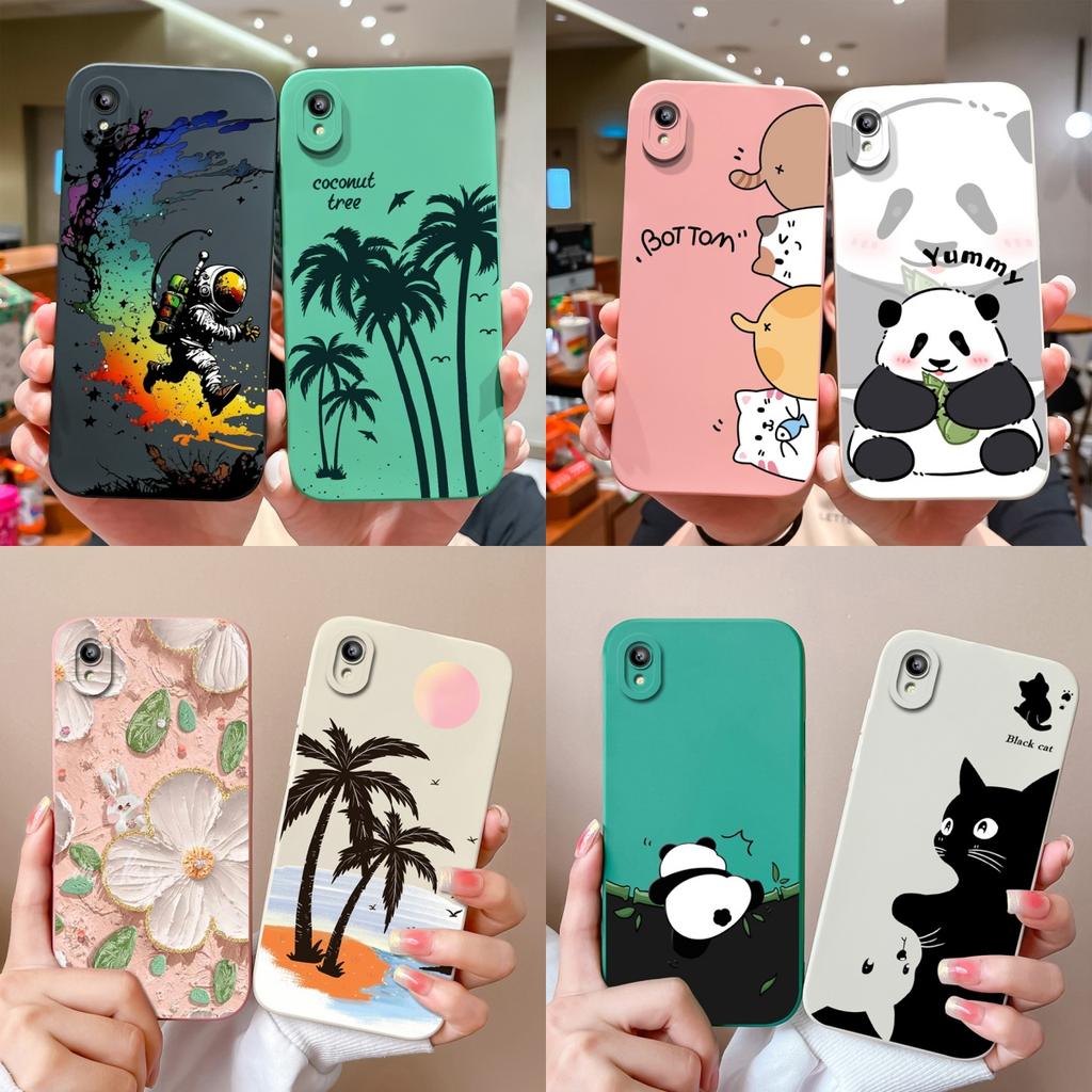 For Vivo Y93 Y93S Y91C Y91i Y90 Y1S Case Fashion Design Camera Protection Shockproof Back Cover Soft Liquid Silicone Phone Cases