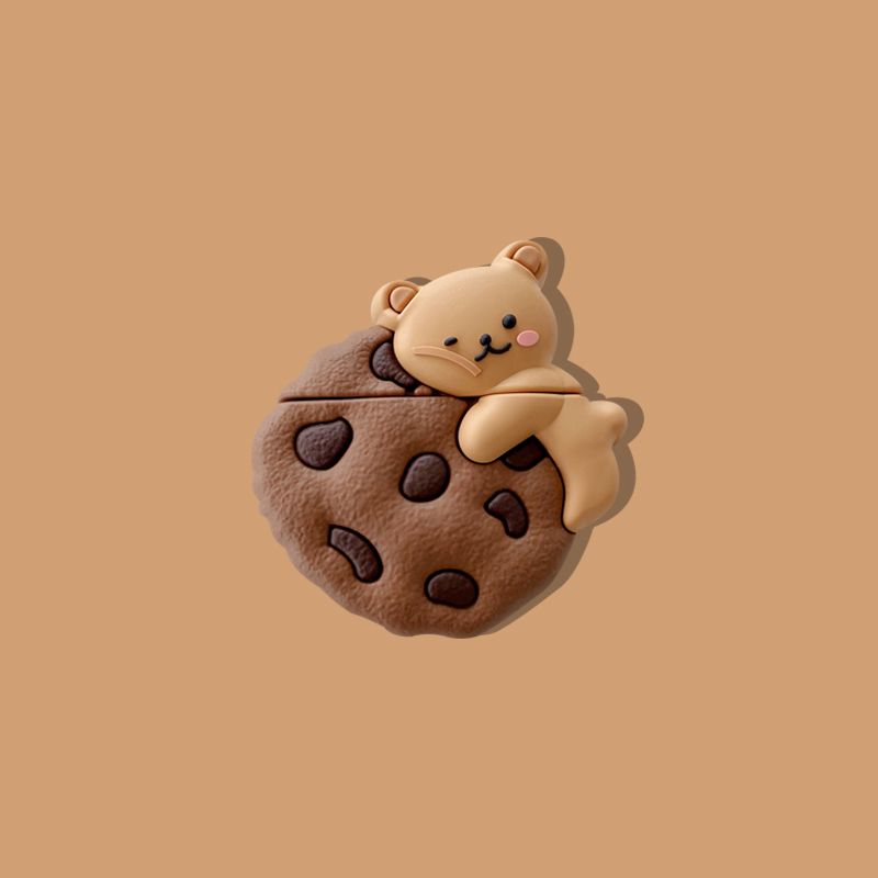 

Biscuit Bear for AirPods Pro3 Protective Case Creative Apple 2 Generation Wireless Bluetooth Earbuds Case Cute AirPods1/2 Generation Cookies Bear