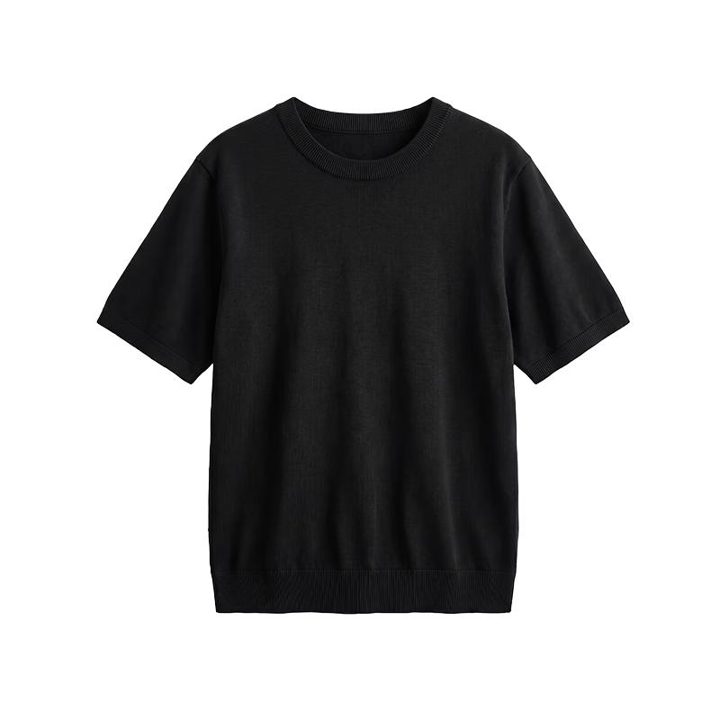 HAUT TON Men s Ribbed Short Sleeve T-Shirt XL