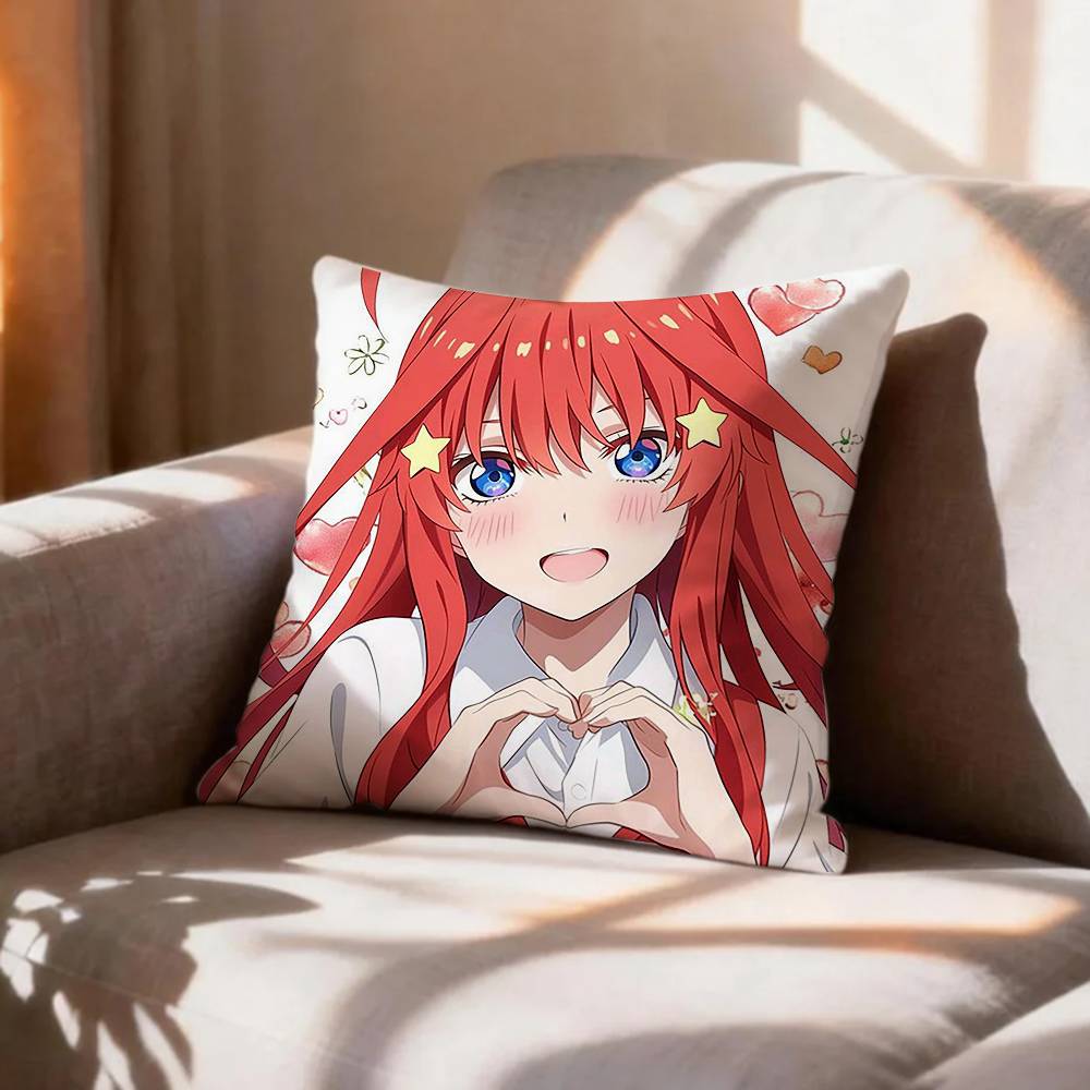 CUTE TThe Quintessential Quintuplets   Pillow Case Pattern Printed Pillowcase For Living Room Sofa Cushion Cover