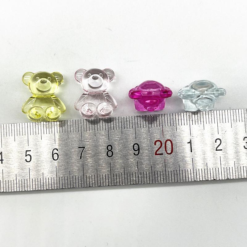 10pcs/lot Crystal Acrylic Bear Pendant Charms for Necklace Bracelet Earrings Jewelry Making Diy Findings Bears Christmas Making