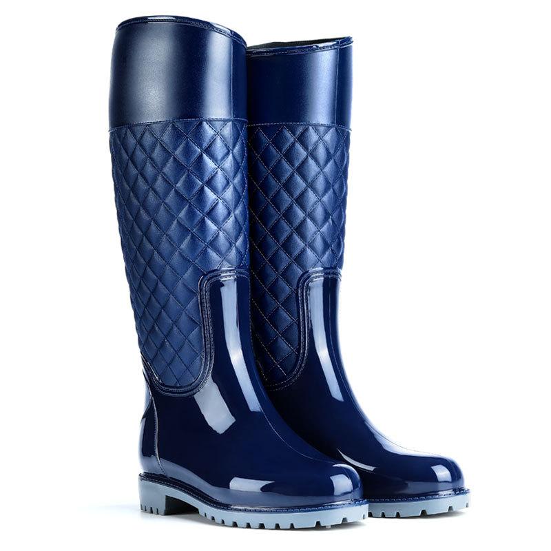 rain shoes women's high rain boots water shoes women's velvet warm fashion women's shoes waterproof and thicker
