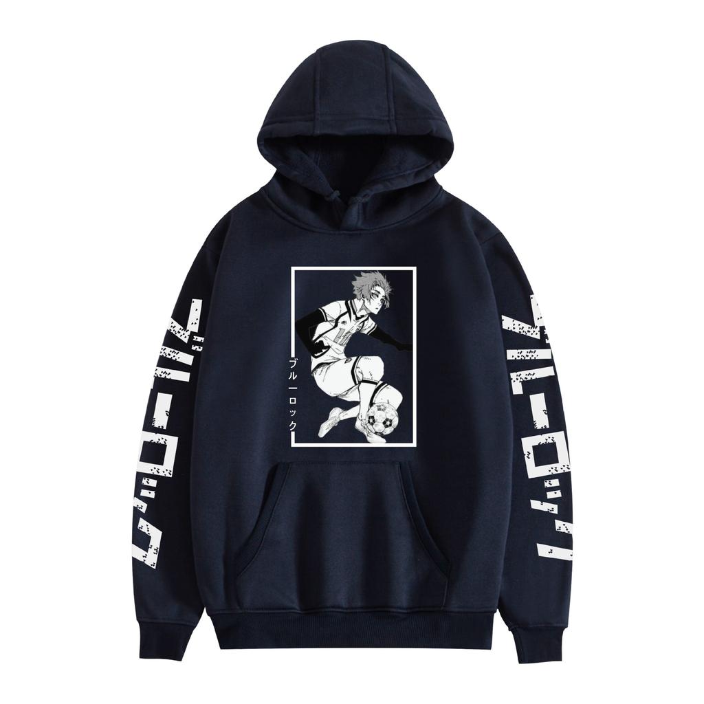 BLUE LOCK Man Hoodie Sweatshirt für Herren Damen Unisex Grafikdruck Cooles Streetwear Hoodie