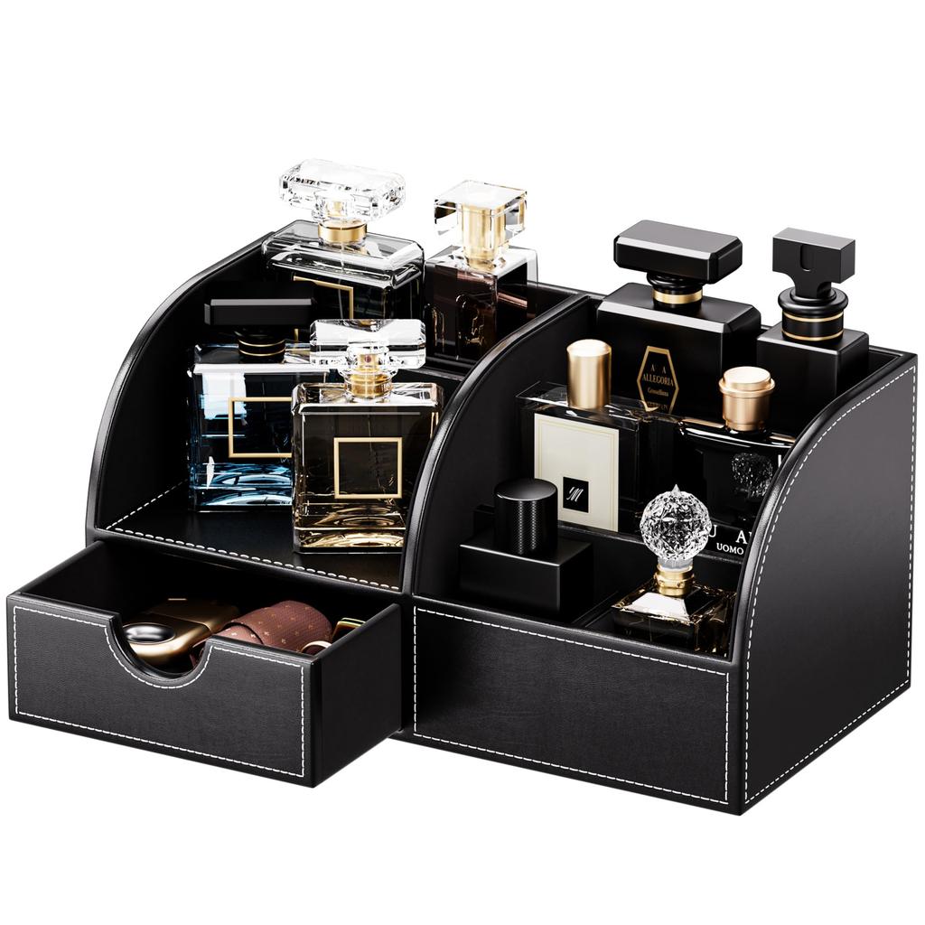 KINGFOM Cologne Perfume Stylish Perfume Premium PU Perfume Perfume Perfume Storage Multifunctional Cologne and Accessory Organizer Organizer, Storage,
