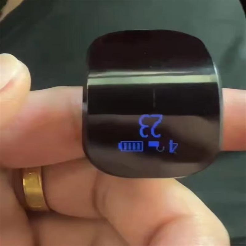 Сенсорный тип Светящийся Палец Нажимное Кольцо Тип Зарядки Интеллектуальный Цифровой Дисплей Ручной Электронный Счетчик Счетчик Пальцев фиолетовый