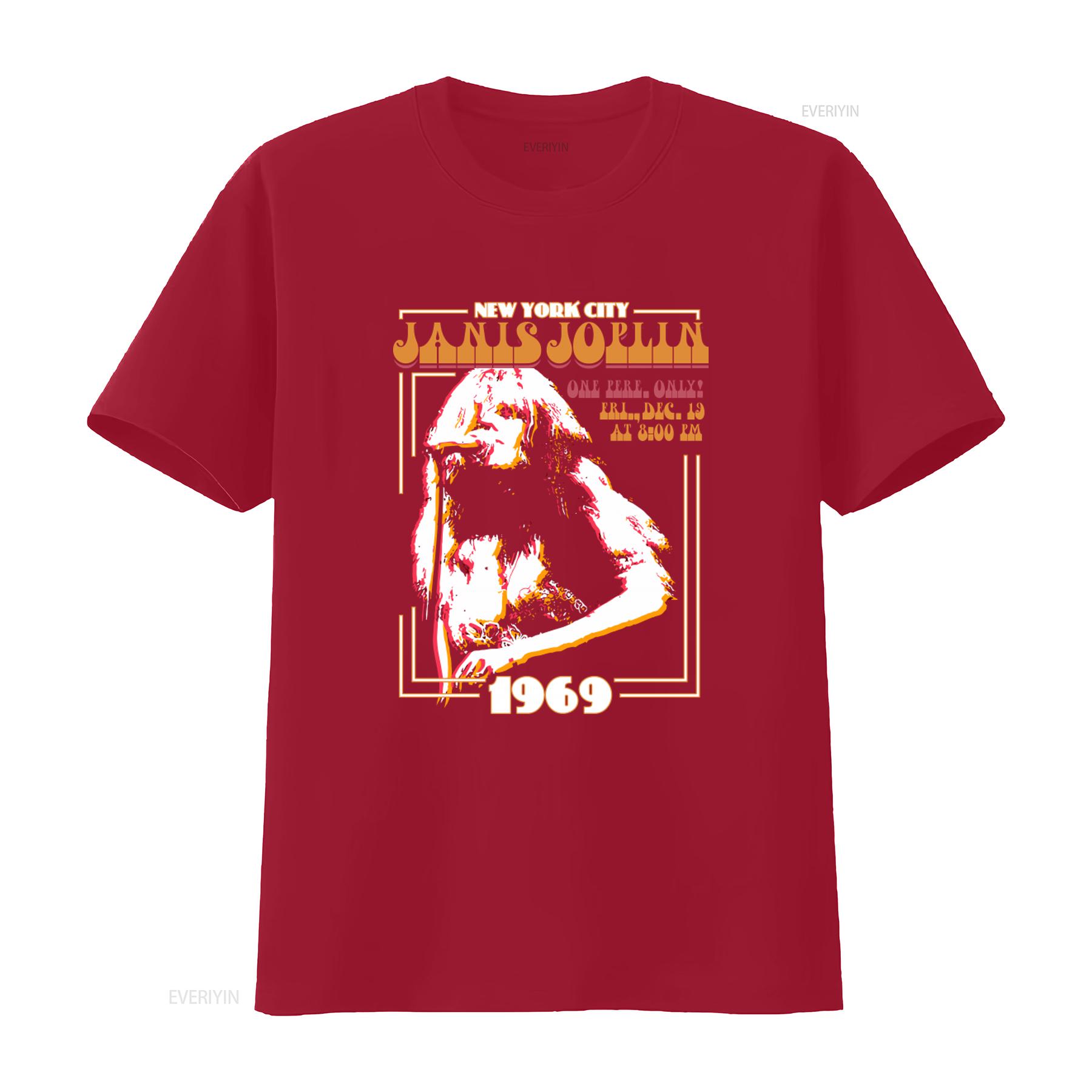 Janis Joplin New York City 1969 Concert Rock and Roll Music Vintage Style T Shirt vintage Washed Slightly homme S