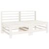 VidaXL Garden Lounge Set 7 Pcs, Sofas with Footrest, Furniture Set with Coffee Table Patio Terrace, Rustic, White 3186439