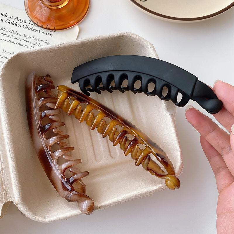 Matte Bananen-Haarspange, Fischförmige Haarnadel, Pferdeschwanz-Stirnband für Frauen, Haarschmuck, Haarklammern, Mädchen, Haarspangen, Kopfbedeckungen