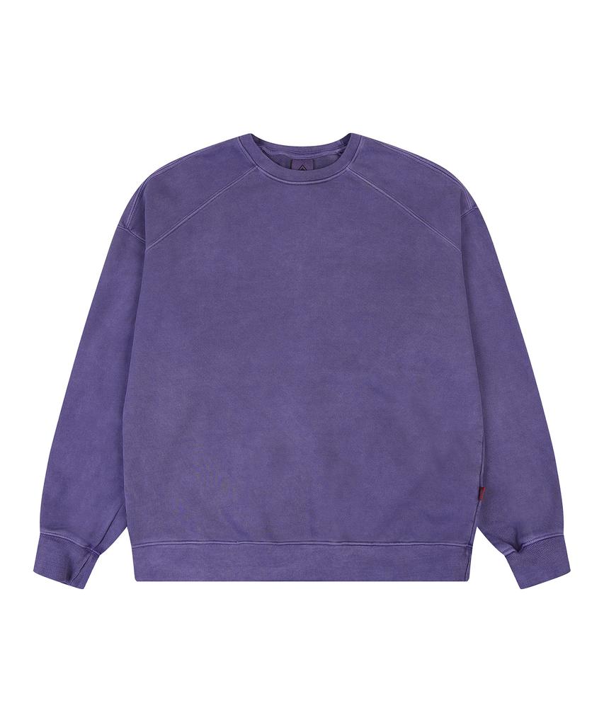 ADERNM Back Cut-Line Pigment Sweatshirt (Purple)