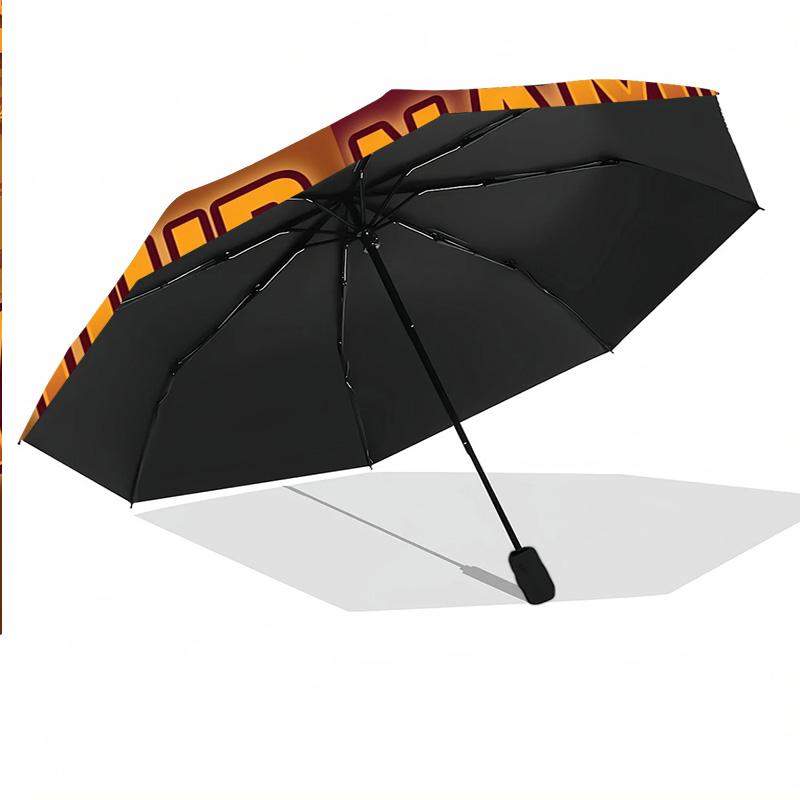 8 Rib Auto Folding Umbrella Galatasaray FC Print Custom Name Text Portable Rain Gear
