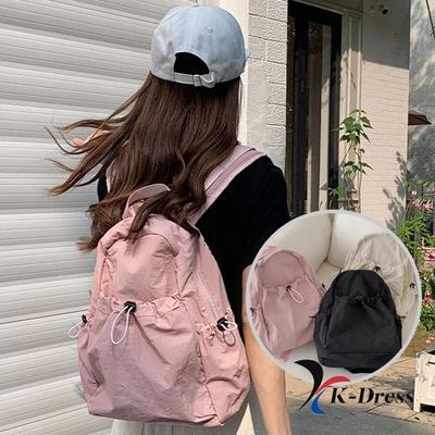 String Pocket Daily Bag Nylon Washed Waterproof Carry-All Backpack