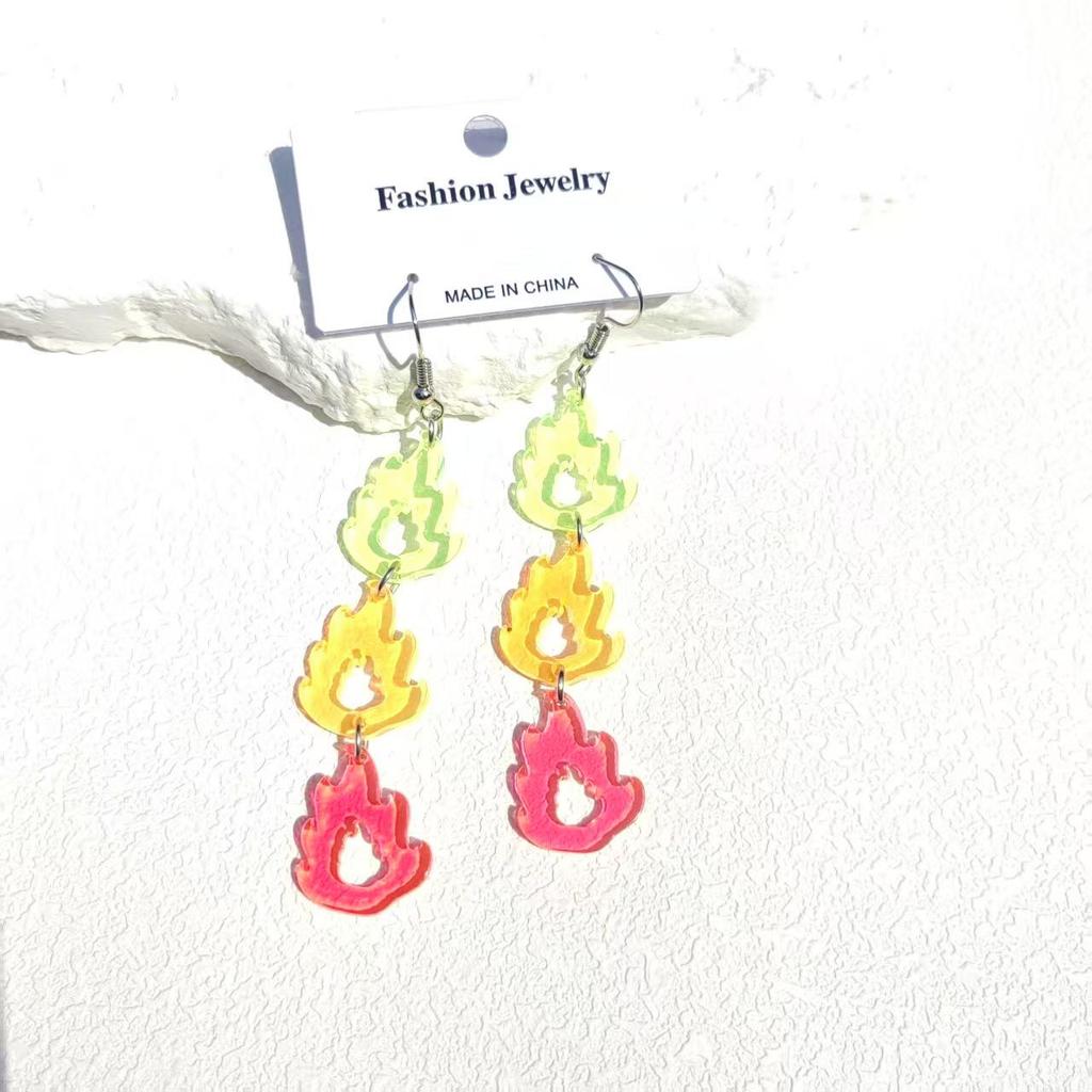 Halloween UFO Ghost Face Pumpkin Head Earrings: Cute, Exaggerated, Scary, Glittery, Bright Earrings for Women