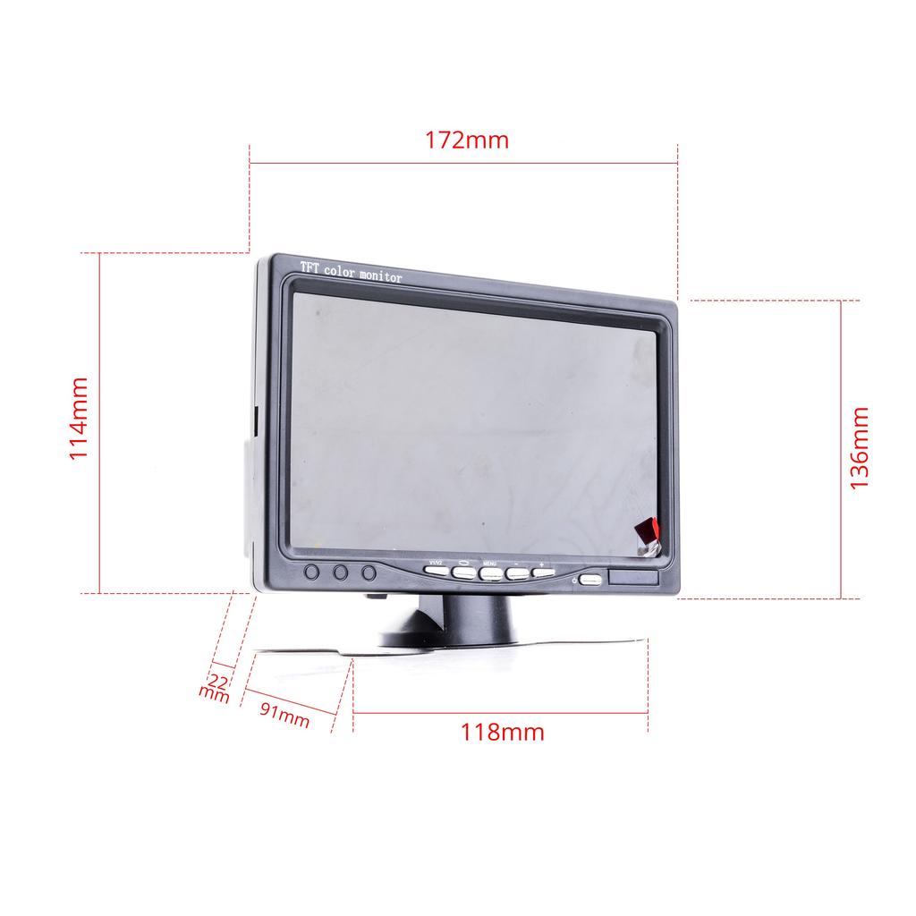Kit di Retromarcia Wireless 7" con 4 Telecamere IR - Monitoraggio a 360° e Visione Notturna