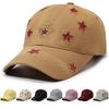 Vintage Five-Pointed Star Embroidered Baseball Cap Unisex Cap Breathable Soft Top Sunhat
