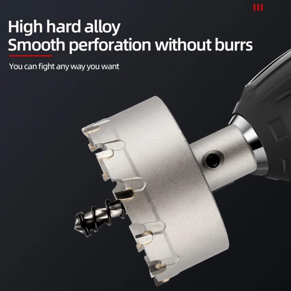 1PCS 50-80mm TCT Carbide Hole Cutter/Expander for Metal Thick Plates & Aluminum Alloy - Heavy Duty Hole Saw Drill Bit