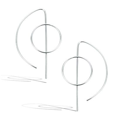 [Q4056] - Silver 'Cléopatra' Silver Earrings (rhodium-plated) - 50x32 Mm