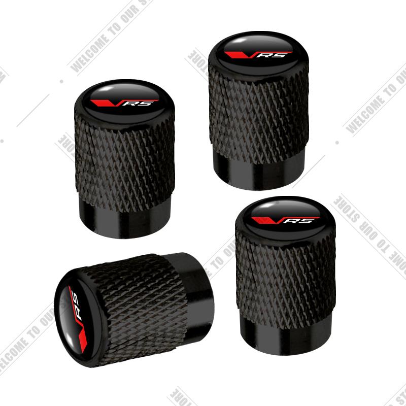AGC1 Car CNC Aluminum VRS Emblem For Skoda Kodiaq Yeti Fabia Roomster Octavia Sport Line 4pcs Tire Valve Air Port Stem Cover Caps