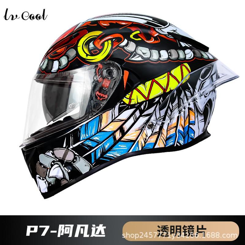 Full Face Motorcycle Helmet With Dual Visor ABS Shell 3C Certified All Season Unisex Riding Gear Scooter Bike