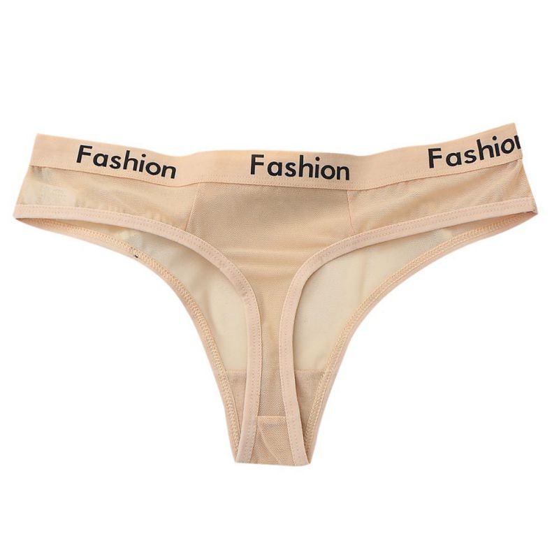 Women Seamless Transparent Mesh Breathable Lingerie String G-Strings Thongs