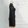 Half Neck Women Glitter Party Dress A-line Slim Evening Dress Chiffon Cape Red Dress  Vacation