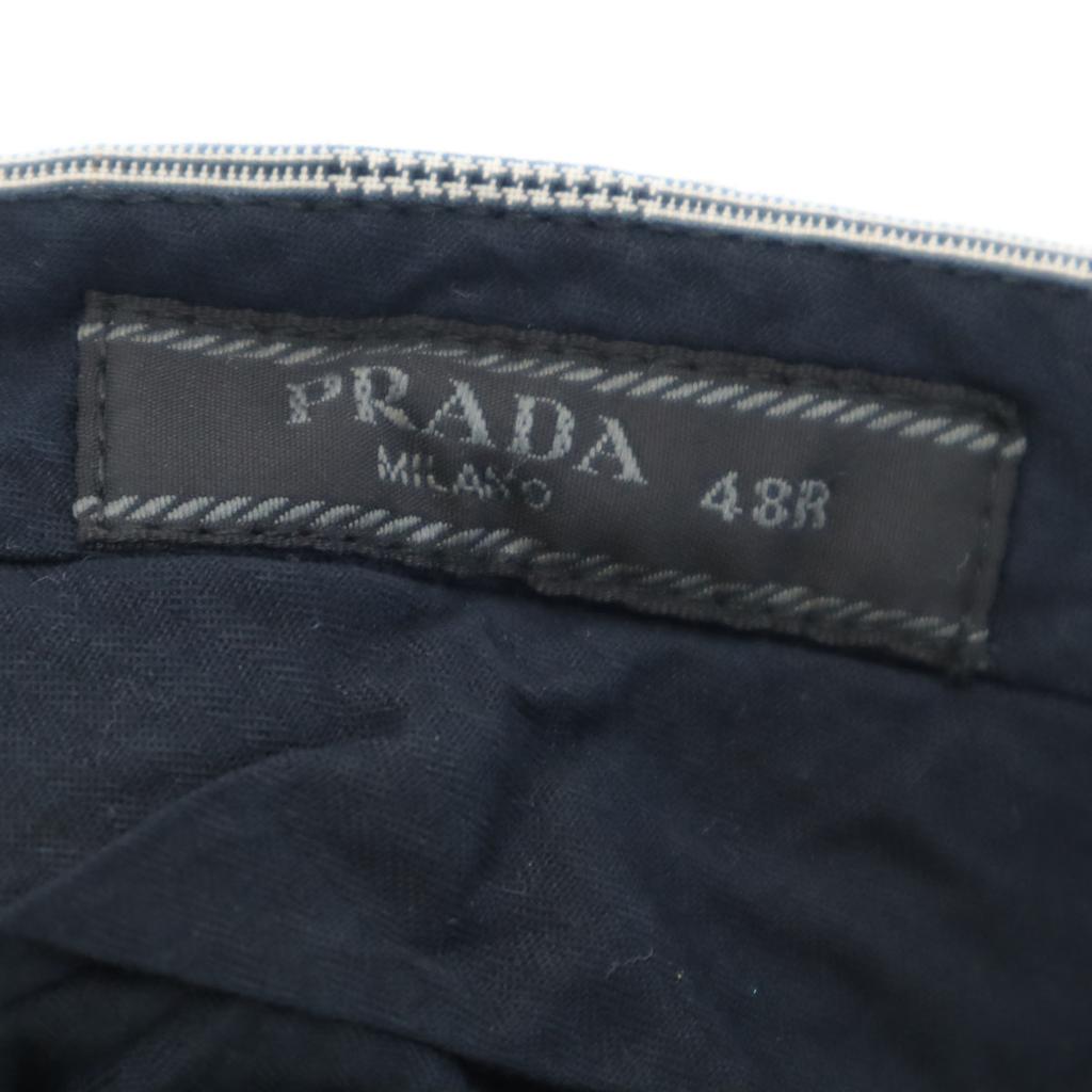 Prada Made In Hungary Glen Check Slacks Pants 48R Gray Men's Used