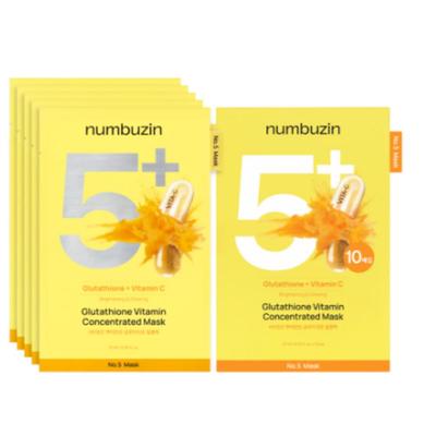 Zahlen in Nr. 5 Vitamin C Glutathion Folienmasken 10 Stück Aufhellende Pflege