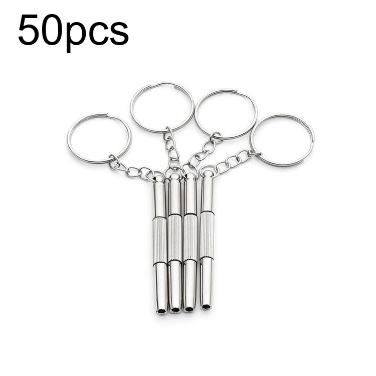 

50pcs Precision Glasses & Watch Repair Screwdriver Set with Keychain - Portable Multi-Functional Manual Tool Kit for Eyewear