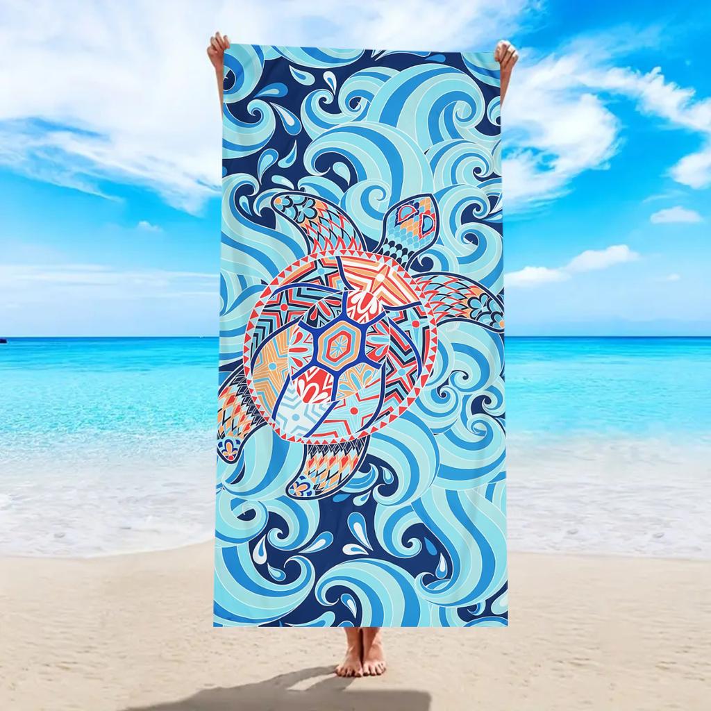 1pc Animal printed beach towels, ultra-fine fiber quick drying absorbent bath towels, beach swimming sports absorbent towels