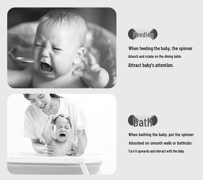 Baby Spinning Teether Toy with Suction Cup for 6-12 Month Infants